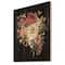 Designart - Vintage Greek Sculpture Detail With Dry Flowers - Traditional Print on Natural Pine Wood